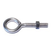 MIDWEST FASTENER Eye Bolt 5/16", 18 in Shank, Stainless Steel, 8 PK 65103